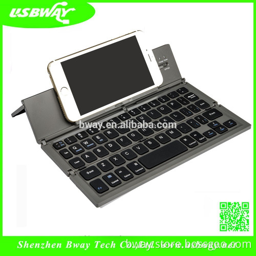 Built-in Rechargeable pocket size foldable keyboard folding bluetooth keyboard